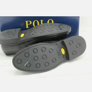 Polo Ralph Lauren $195 Asher Wingtip Leather Oxford Dress Shoes Sz9.5 Mens Black